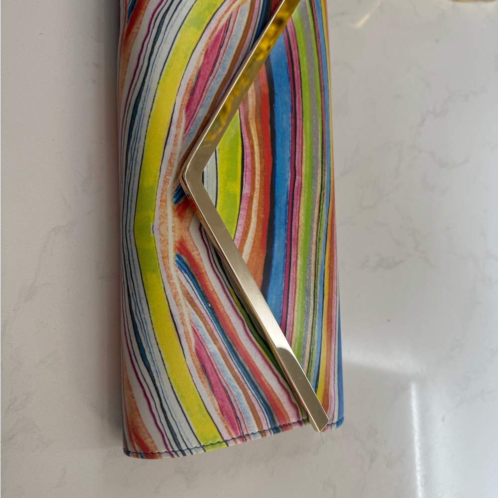 Aldo Multicolor Striped Clutch